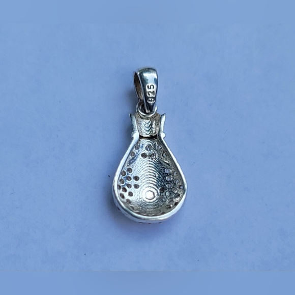 Money Bag Sterling Silver Fancy Pendant - Picture 3 of 3